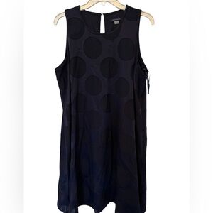 Tommy Hilfiger Navy Blue Polka Dot Sleeveless Shift Dress Sz 14